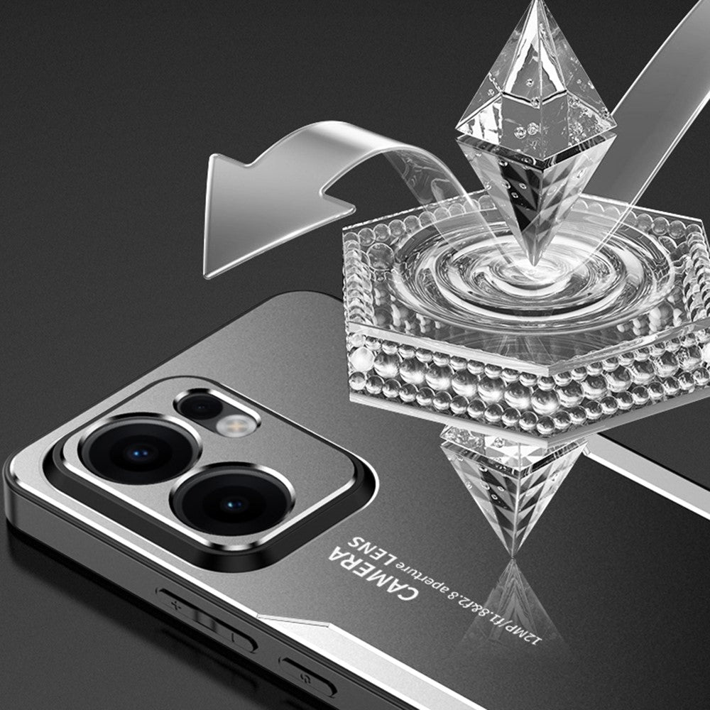 Oppo Reno13 F 5G (Reno 13 FS 5G) / 4G mobilskal Aluminiumlegering TPU PC Bakstycke