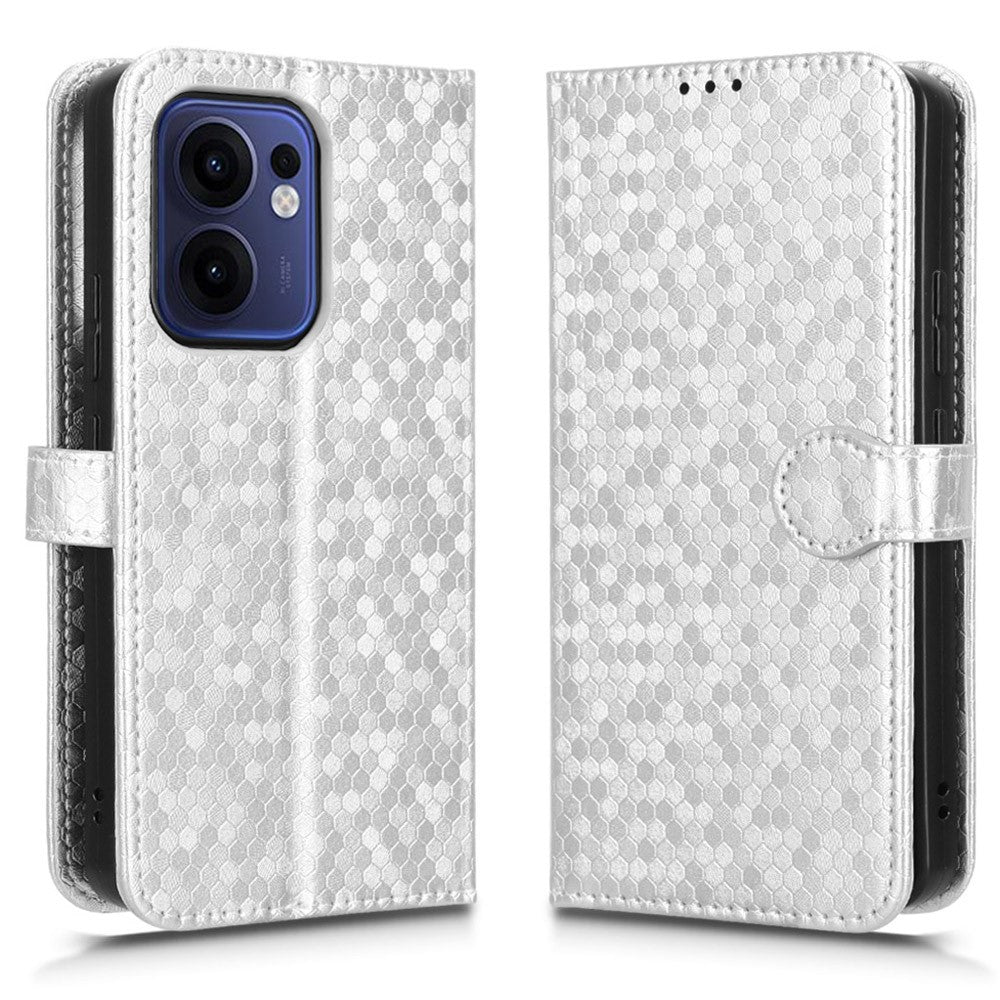 Oppo Reno13 F 5G (Reno 13 FS 5G) / 4G Plånboksfodral med prickigt mönster och tryck i PU-läder