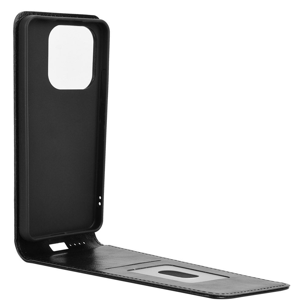 For Xiaomi Redmi Note 14 4G (163.25mm) Case with Card Slot Magnetic Vertical Flip Leather Phone Cover