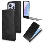 For Xiaomi Redmi Note 14 4G (163.25mm) Case with Card Slot Magnetic Vertical Flip Leather Phone Cover