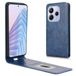 For Xiaomi Redmi Note 14 4G (163.25mm) Case with Card Slot Magnetic Vertical Flip Leather Phone Cover