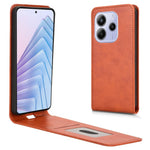 For Xiaomi Redmi Note 14 4G (163.25mm) Case with Card Slot Magnetic Vertical Flip Leather Phone Cover
