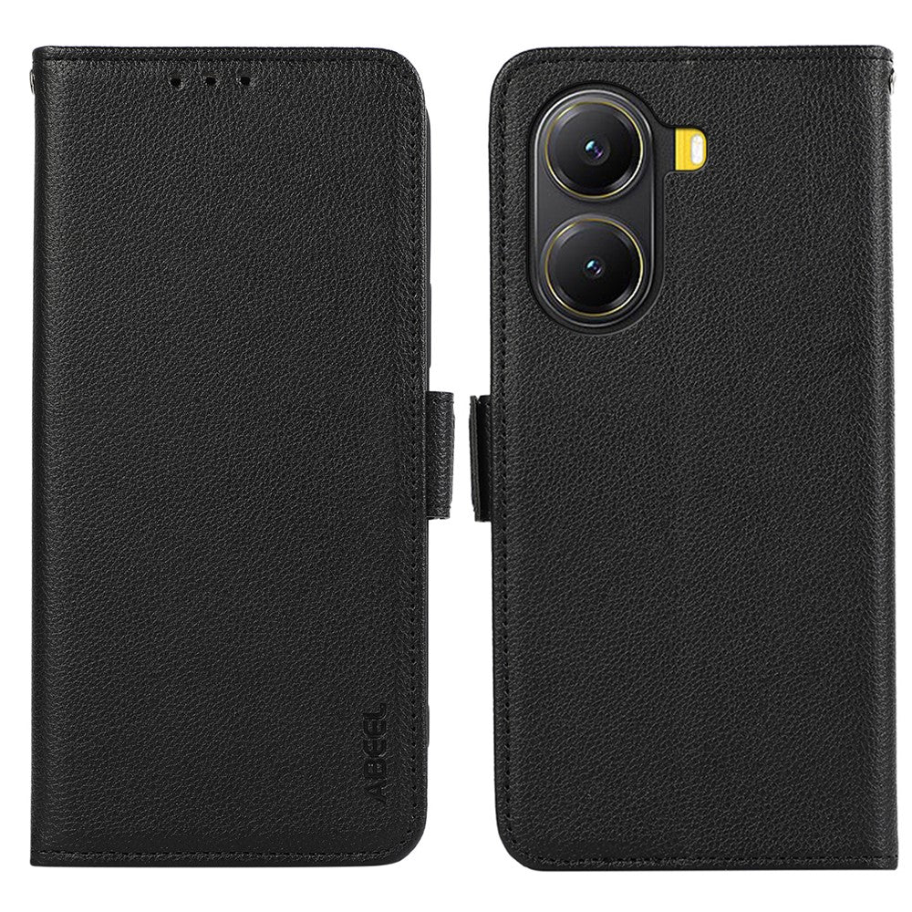 ABEEL For Xiaomi Poco X7 Pro 5G  /  Redmi Turbo 4 5G Case Litchi Texture Leather RFID Blocking Phone Cover