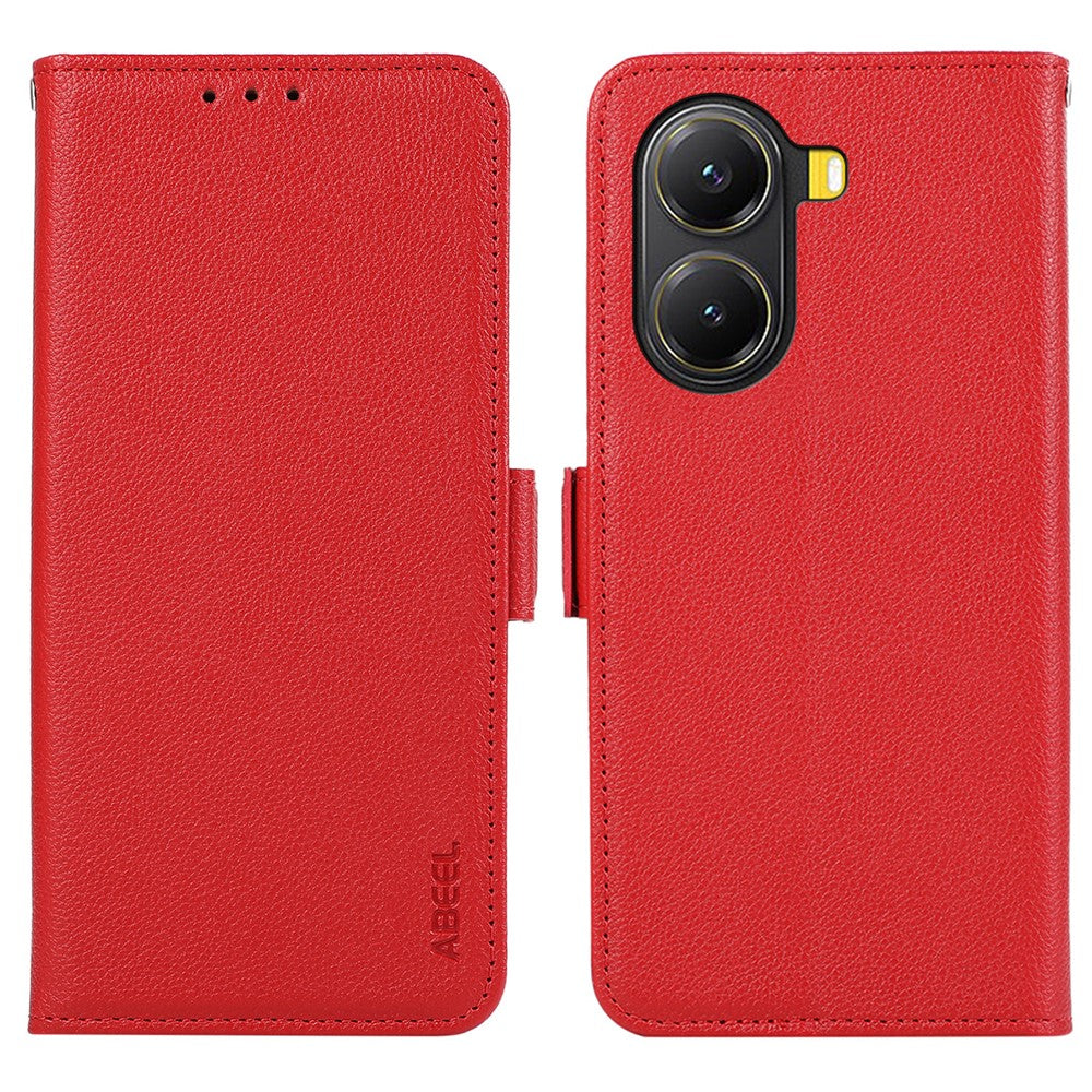 ABEEL For Xiaomi Poco X7 Pro 5G  /  Redmi Turbo 4 5G Case Litchi Texture Leather RFID Blocking Phone Cover