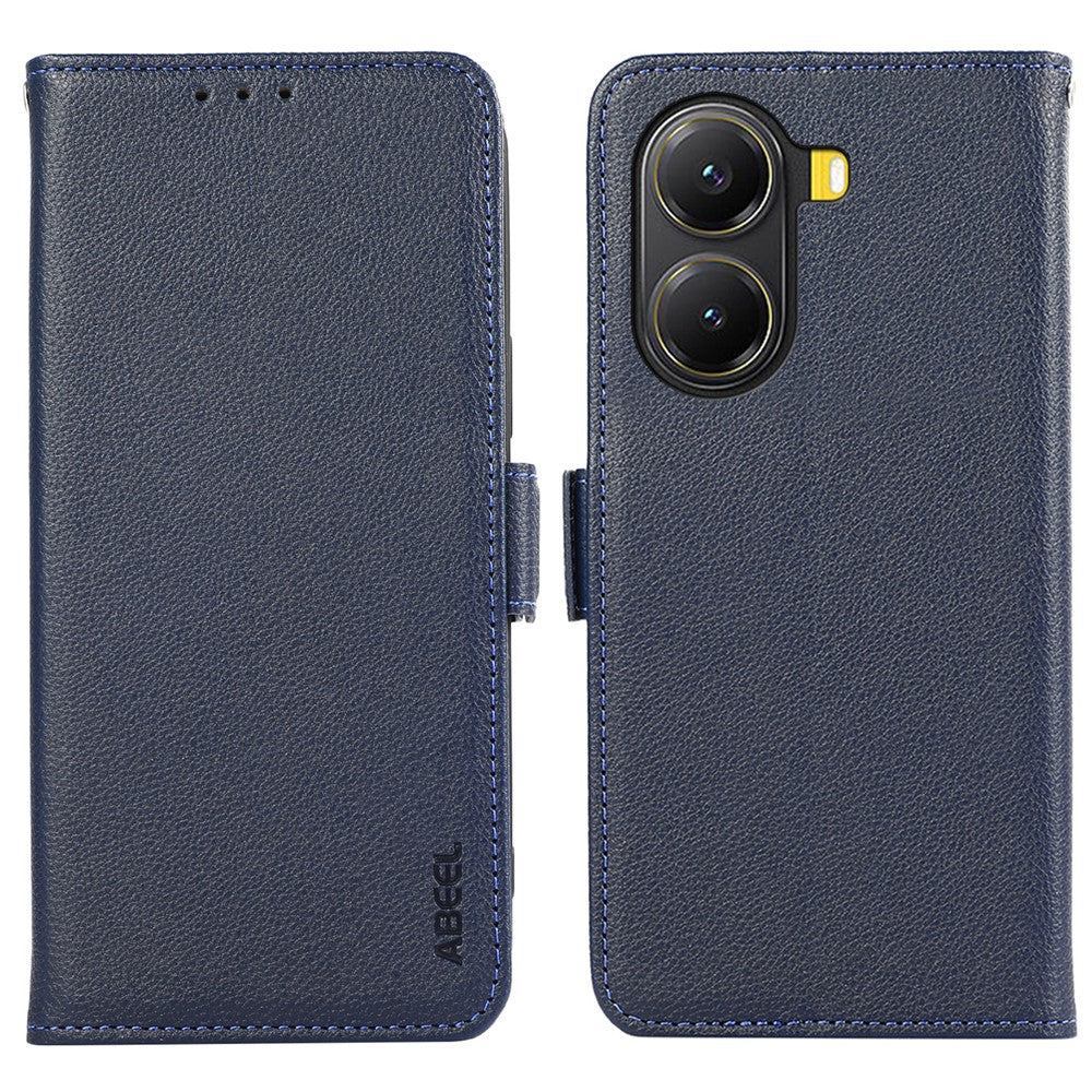 ABEEL For Xiaomi Poco X7 Pro 5G  /  Redmi Turbo 4 5G Case Litchi Texture Leather RFID Blocking Phone Cover