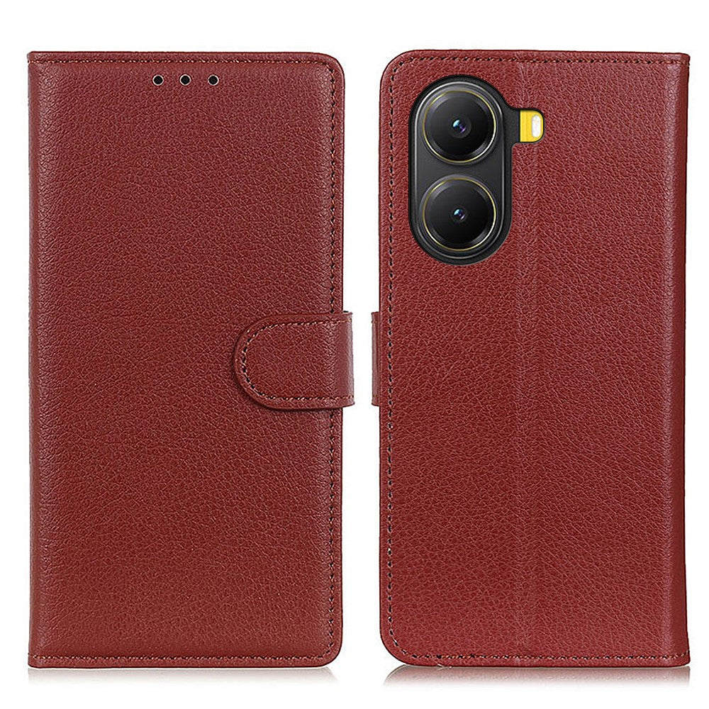For Xiaomi Poco X7 Pro 5G  /  Redmi Turbo 4 5G Wallet Case PU Leather Phone Cover Litchi Texture