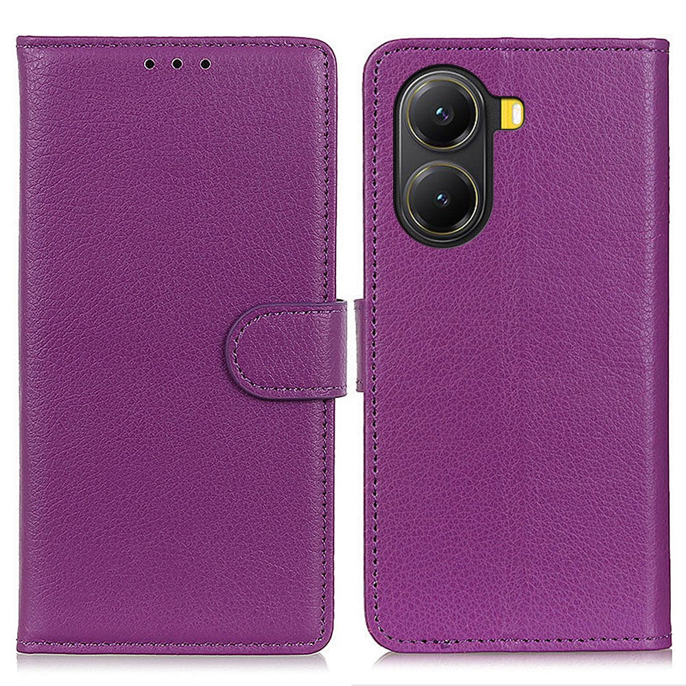 For Xiaomi Poco X7 Pro 5G  /  Redmi Turbo 4 5G Wallet Case PU Leather Phone Cover Litchi Texture