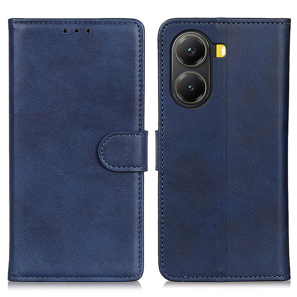 For Xiaomi Poco X7 Pro 5G  /  Redmi Turbo 4 5G Wallet Case Cowhide Texture Leather Stand Phone Cover