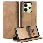 CASEME For Xiaomi Redmi Note 14 4G (163.25mm) Wallet Case  013 Series PU Leather Phone Cover Stand