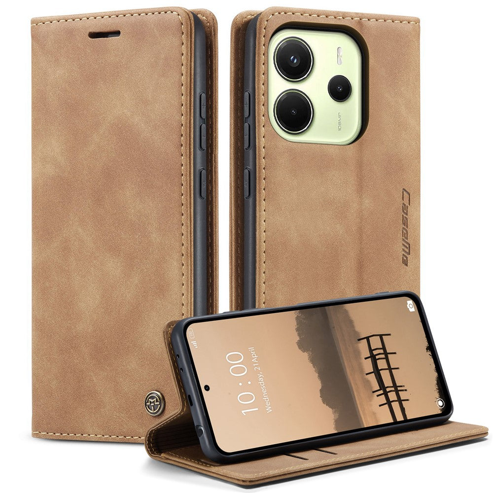 CASEME For Xiaomi Redmi Note 14 4G (163.25mm) Wallet Case  013 Series PU Leather Phone Cover Stand