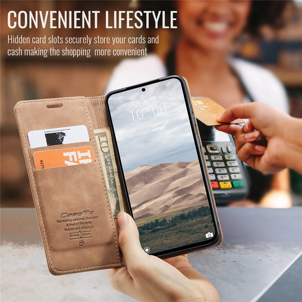 CASEME For Xiaomi Redmi Note 14 Pro 4G Wallet Case  013 Series PU Leather Phone Cover Stand