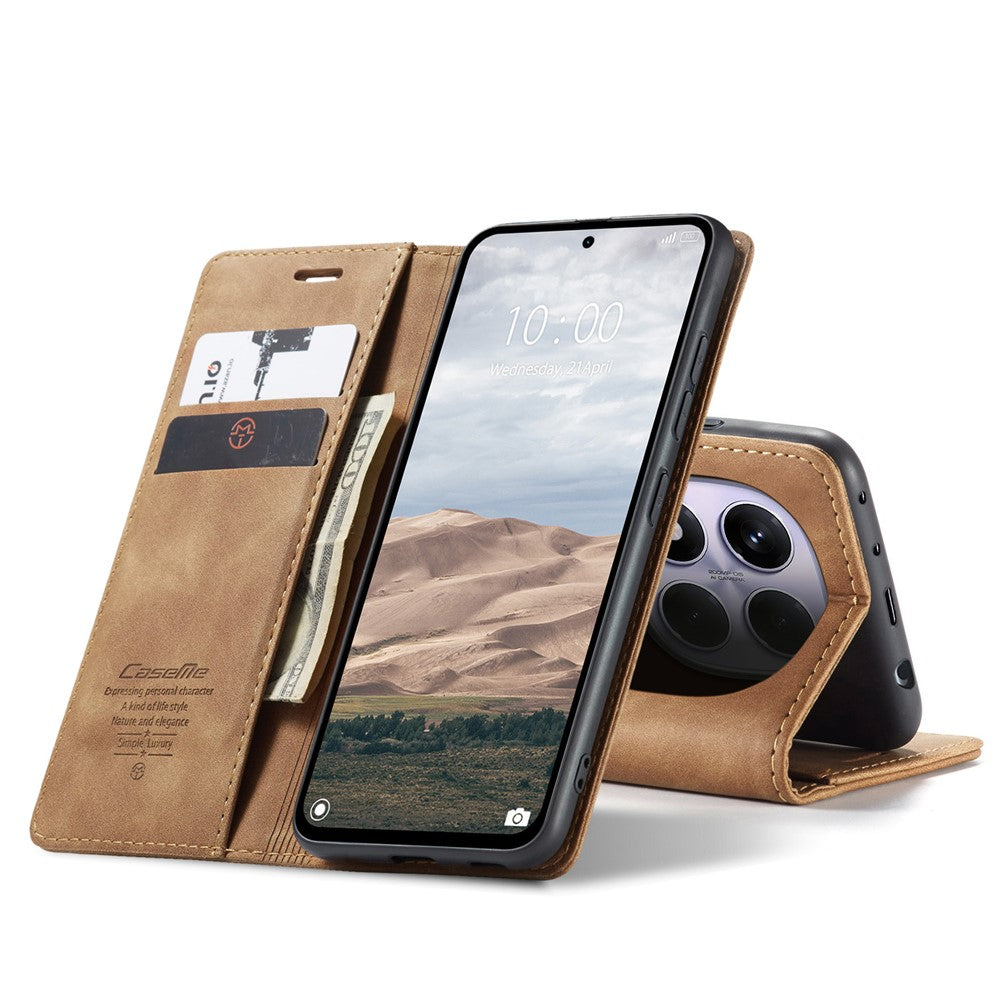 CASEME For Xiaomi Redmi Note 14 Pro 4G Wallet Case  013 Series PU Leather Phone Cover Stand