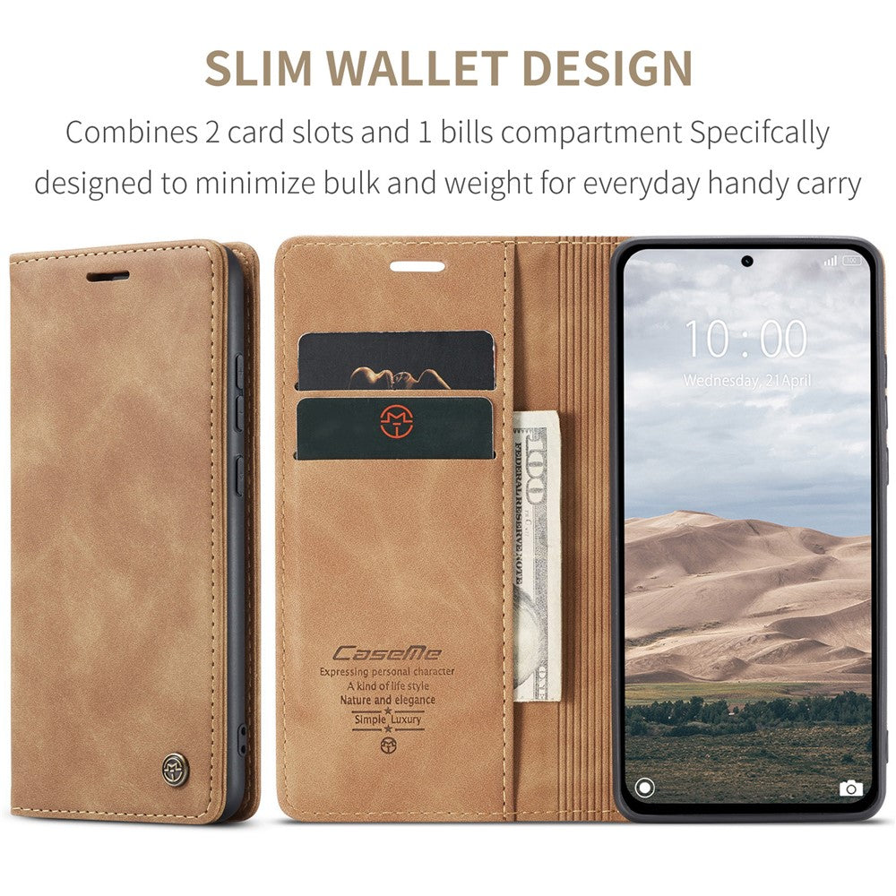 CASEME For Xiaomi Redmi Note 14 Pro 4G Wallet Case  013 Series PU Leather Phone Cover Stand