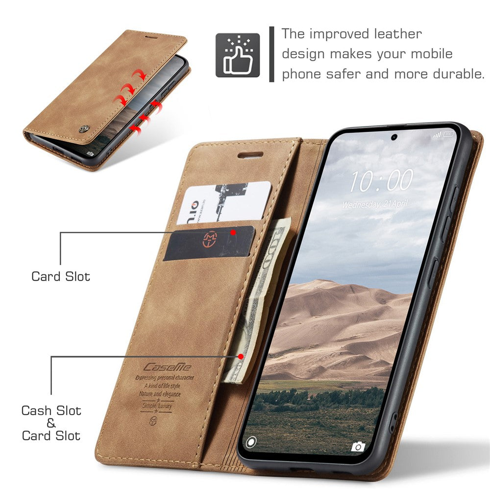 CASEME For Xiaomi Redmi Note 14 Pro 4G Wallet Case  013 Series PU Leather Phone Cover Stand