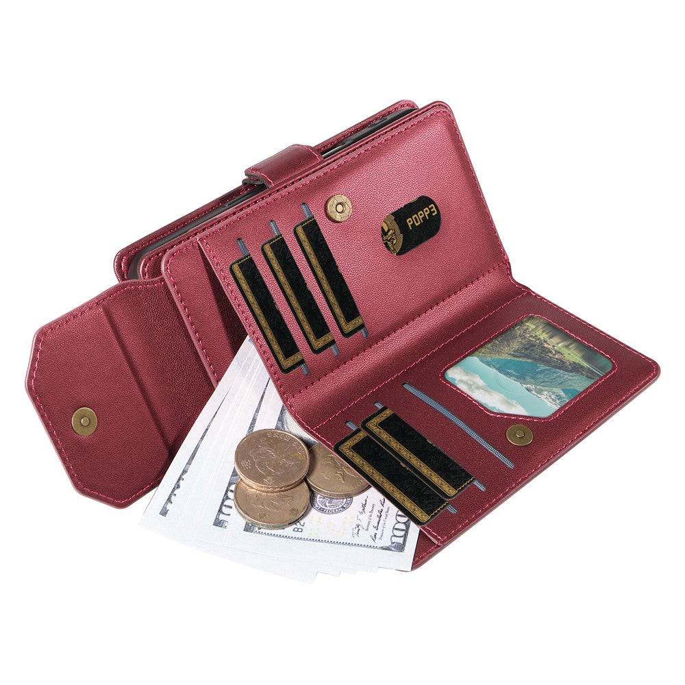 For Samsung Galaxy A05s 4G Case with Multi-Card Holder and Strap PU Leather Phone Cover Stand