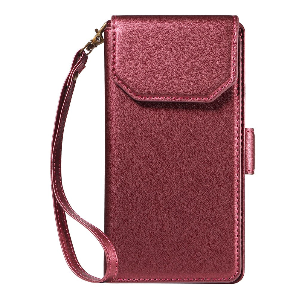For Samsung Galaxy A05s 4G Case with Multi-Card Holder and Strap PU Leather Phone Cover Stand