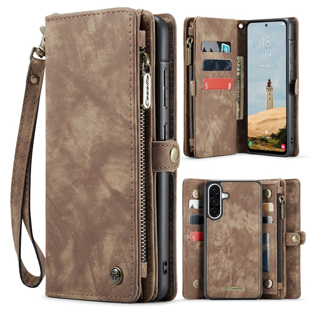 CASEME 008 For Samsung Galaxy A56 5G Phone Cases Leather Cover with Detachable Wallet and Strap