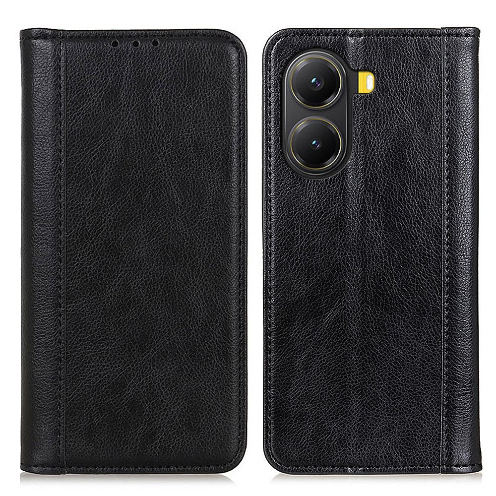 For Xiaomi Redmi Turbo 4 5G  /  Poco X7 Pro 5G Stand Case Split Leather Litchi Texture Wallet Phone Cover