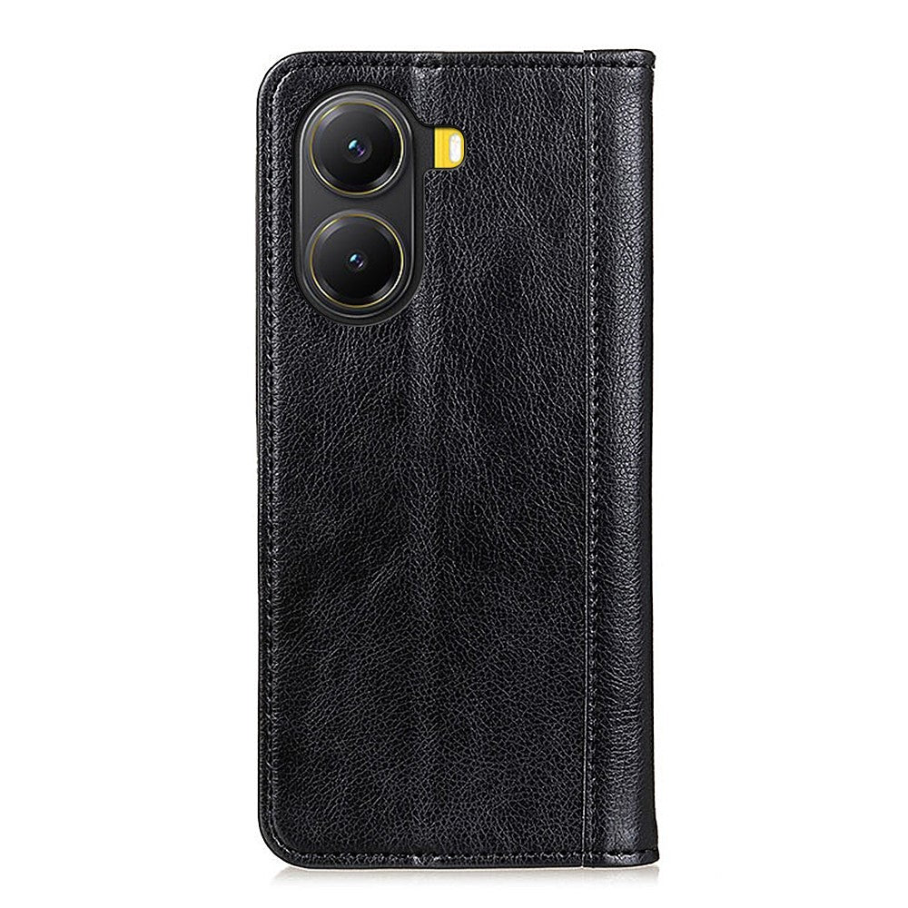 For Xiaomi Redmi Turbo 4 5G  /  Poco X7 Pro 5G Stand Case Split Leather Litchi Texture Wallet Phone Cover
