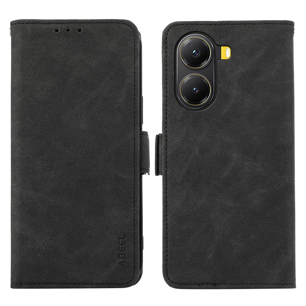 ABEEL For Xiaomi Redmi Turbo 4 5G / Poco X7 Pro 5G Case PU Leather Folio Stand View RFID Blocking Phone Cover