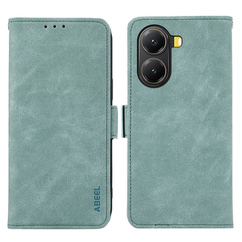 ABEEL For Xiaomi Redmi Turbo 4 5G / Poco X7 Pro 5G Case PU Leather Folio Stand View RFID Blocking Phone Cover