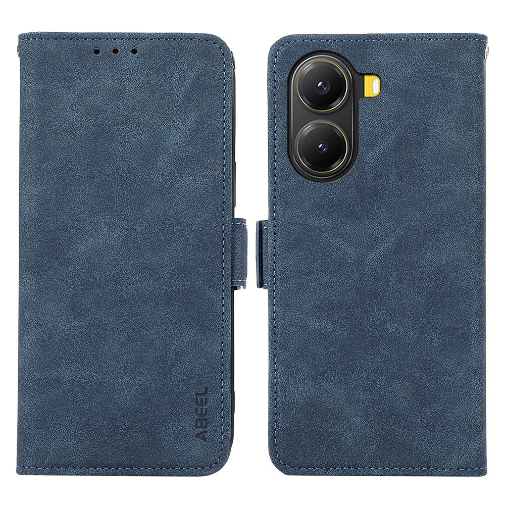 ABEEL For Xiaomi Redmi Turbo 4 5G / Poco X7 Pro 5G Case PU Leather Folio Stand View RFID Blocking Phone Cover