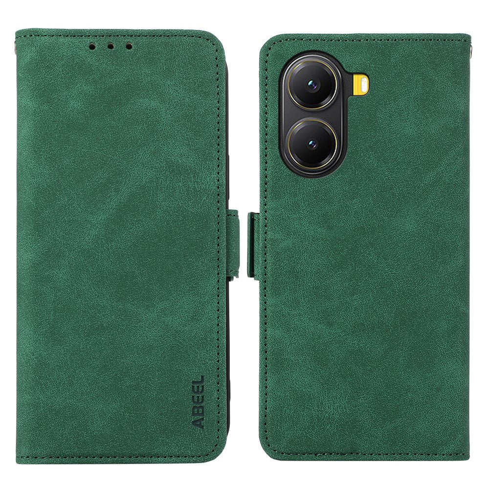 ABEEL For Xiaomi Redmi Turbo 4 5G / Poco X7 Pro 5G Case PU Leather Folio Stand View RFID Blocking Phone Cover