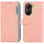 ABEEL For Xiaomi Poco X7 Pro 5G  /  Redmi Turbo 4 5G Case Color Splicing Leather Flip Phone Cover RFID Blocking
