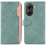 ABEEL For Xiaomi Poco X7 Pro 5G  /  Redmi Turbo 4 5G Case Color Splicing Leather Flip Phone Cover RFID Blocking