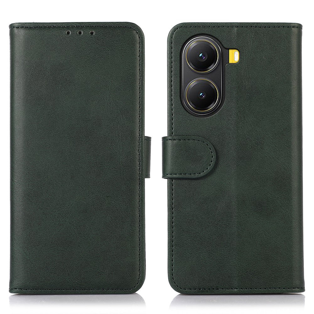 For Xiaomi Poco X7 Pro 5G  /  Redmi Turbo 4 5G Case Cowhide Texture Leather Wallet Phone Cover with Stand