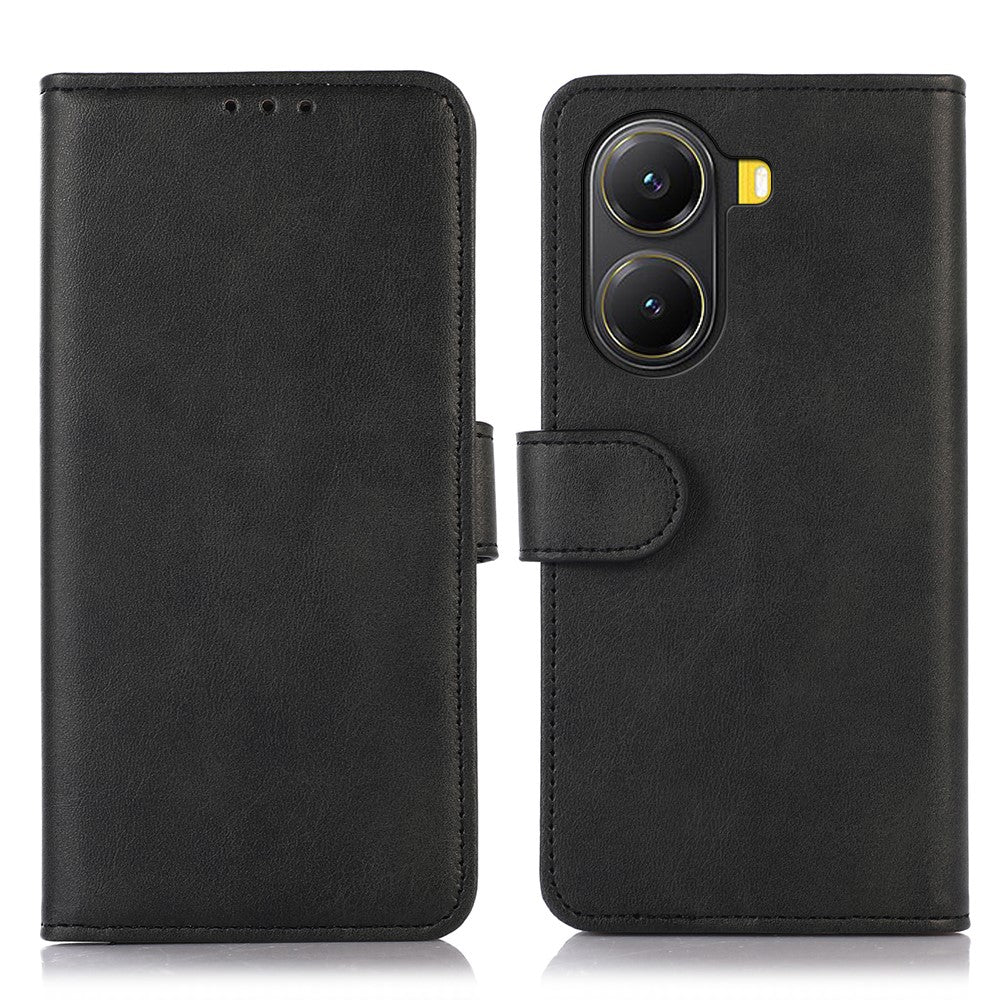 For Xiaomi Poco X7 Pro 5G  /  Redmi Turbo 4 5G Case Cowhide Texture Leather Wallet Phone Cover with Stand