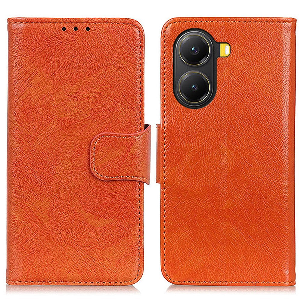 For Xiaomi Poco X7 Pro 5G  /  Redmi Turbo 4 5G Case Nappa Texture Split Leather Wallet Phone Cover