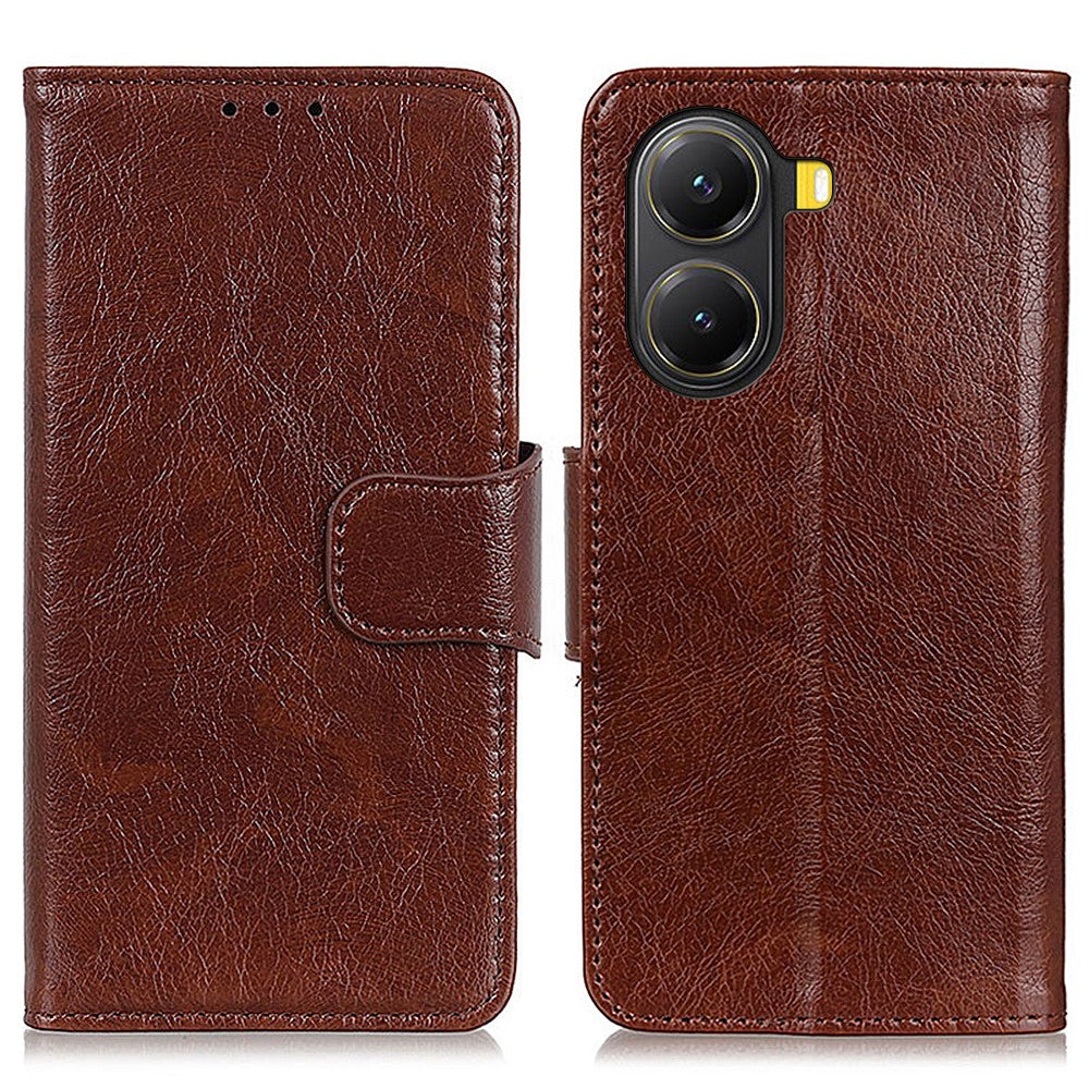 For Xiaomi Poco X7 Pro 5G  /  Redmi Turbo 4 5G Case Nappa Texture Split Leather Wallet Phone Cover