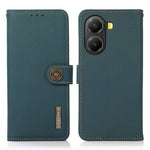 KHAZNEH for Xiaomi Poco X7 Pro 5G  /  Redmi Turbo 4 5G Case Genuine Cow Leather RFID Blocking Wallet Phone Cover