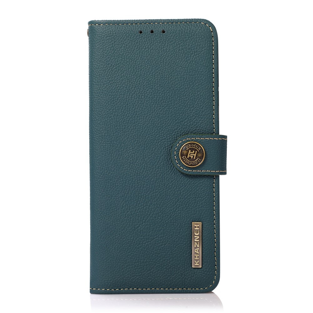 KHAZNEH for Xiaomi Poco X7 Pro 5G  /  Redmi Turbo 4 5G Case Genuine Cow Leather RFID Blocking Wallet Phone Cover