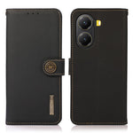 KHAZNEH for Xiaomi Poco X7 Pro 5G  /  Redmi Turbo 4 5G Case Genuine Cow Leather RFID Blocking Wallet Phone Cover