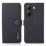 KHAZNEH for Xiaomi Poco X7 Pro 5G  /  Redmi Turbo 4 5G Case Genuine Cow Leather RFID Blocking Wallet Phone Cover