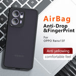 Oppo Reno13 F 5G (Reno 13 FS 5G) / 4G-skal Skin-Touch TPU + PC Matt mobilskal, Transparent Svart
