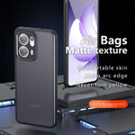 Oppo Reno13 F 5G (Reno 13 FS 5G) / 4G-skal Skin-Touch TPU + PC Matt mobilskal, Transparent Svart