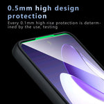 Oppo Reno13 F 5G (Reno 13 FS 5G) / 4G-skal Skin-Touch TPU + PC Matt mobilskal, Transparent Svart
