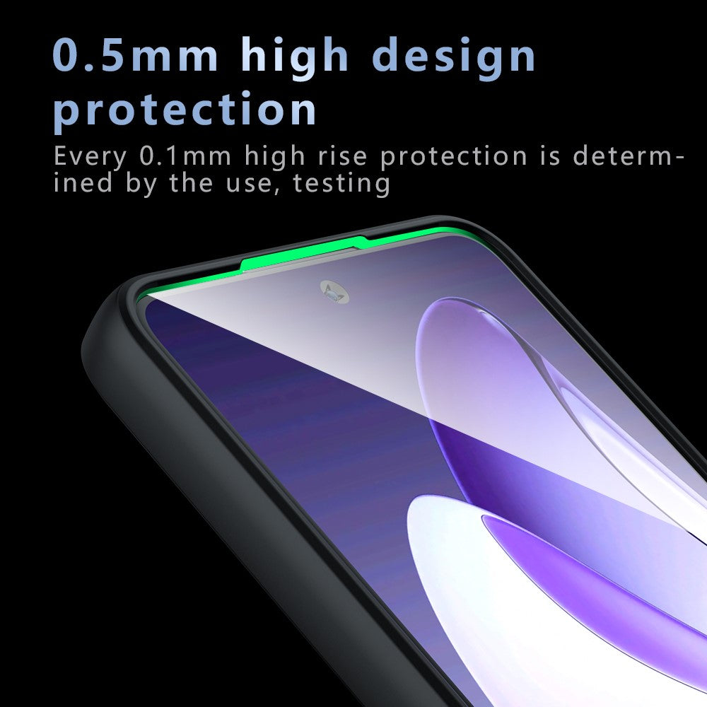 Oppo Reno13 F 5G (Reno 13 FS 5G) / 4G-skal Skin-Touch TPU + PC Matt mobilskal, Transparent Svart