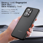 Oppo Reno13 F 5G (Reno 13 FS 5G) / 4G-skal Skin-Touch TPU + PC Matt mobilskal, Transparent Svart