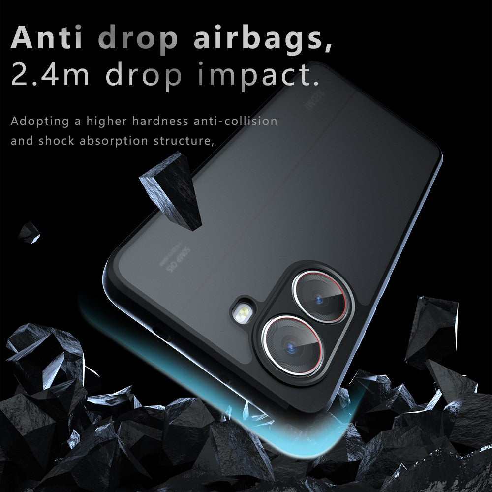 Xiaomi Redmi Turbo 4 5G / Poco X7 Pro 5G-skal Skin-Touch TPU + PC Matt mobilskal, Transparent Svart