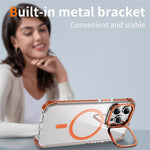 For iPhone 12 Pro Max Clear Phone Case with Lens Kickstand Cover Compatible with MagSafe