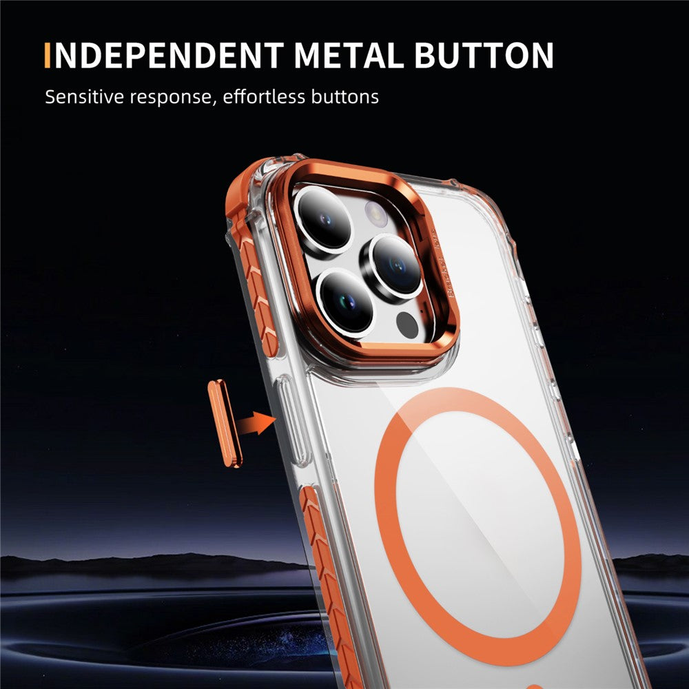 For iPhone 12 Pro Max Clear Phone Case with Lens Kickstand Cover Compatible with MagSafe