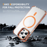 For iPhone 12 Pro Max Clear Phone Case with Lens Kickstand Cover Compatible with MagSafe