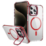 For iPhone 12 Pro Max Clear Phone Case with Lens Kickstand Cover Compatible with MagSafe