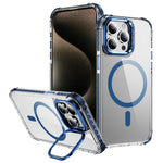 For iPhone 12 Pro Max Clear Phone Case with Lens Kickstand Cover Compatible with MagSafe