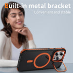 For iPhone 12 Pro  /  12 Case with Lens Kickstand Matte Phone Back Cover Compatible with MagSafe