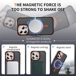 For iPhone 12 Pro  /  12 Case with Lens Kickstand Matte Phone Back Cover Compatible with MagSafe